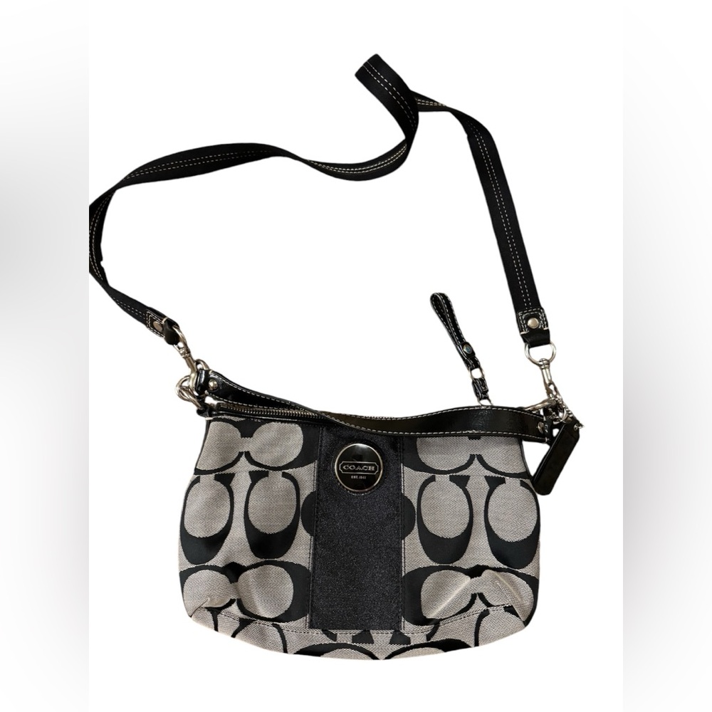 Low start ⭐️Coach Signature Black and Gray Purse
